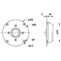 Visaton G 25 FFL - 8 Ohm vysokotónová kalota 120 W 8 Ω