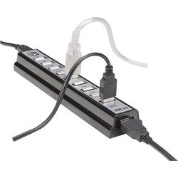 Manhattan 161572 USB Hub 10 portů USB-A USB 2.0 480 MBit/s černá, stříbrná Manhattan USB-A 10-Port Desktop Hub, 10x USB-A Ports, 480 Mbps (USB 2.0)