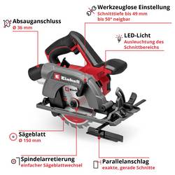 Einhell TE-CS 18/150-2 Li - Solo aku ruční kotoučová pila, max. řez 49 mm, 18 V, 4331235