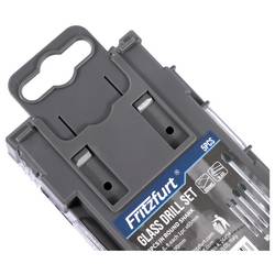 FRITZFURT 1171-3105 sada vrtáků do skla a obkladů 5dílná 4 mm, 5 mm, 6 mm, 8 mm, 10 mm Celková délka 120 mm 1 sada