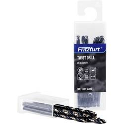 FRITZFURT 1111-3200 HSS-G kovový spirálový vrták 10dílná 2 mm Celková délka 49 mm odolný proti korozi DIN 338 válcová stopka 10 ks