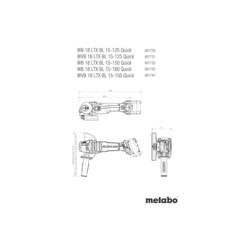 Metabo WVB 18 LTX BL 15-150 Quick 601747840 Akumulátorová úhlová bruska 150 mm, bezkartáčové, kufřík, bez akumulátoru, bez nabíječky, 18 V