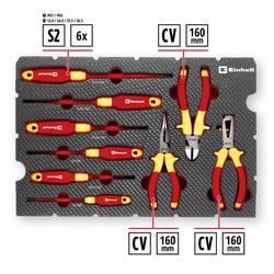 Einhell VDE Werkzeug-Set 9-tlg. Einleger Pad, 370524 vložka, 9dílná