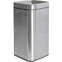Maul 9502594 odpadkový koš, 25 l, nerezová ocel, (š x v x h) 253 x 504 x 253 mm, černá, stříbrná, s ochranou proti otiskům prstů, 1 ks