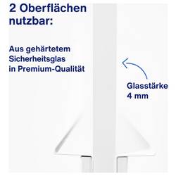 magnetoplan magnetická skleněná tabule mobiles Glasboard (š x v) 76 cm x 180 cm bílá