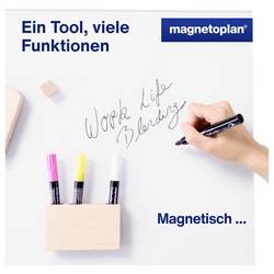magnetoplan magnetická skleněná tabule mobiles Glasboard (š x v) 76 cm x 180 cm bílá