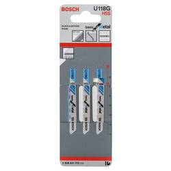 Bosch Accessories 2608631770 Pilový plátek do kmitací pily U 118 G - Basic for Metal 3 ks