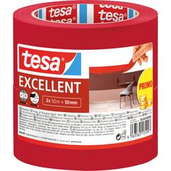 tesa EXCELLENT 56549-00000-00 krepová lepicí páska červená (d x š) 50 m x 50 mm 2 ks