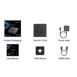 Minix mini PC (HTPC) Elite EU 715-AI Intel® Core™ Ultra 7 155H 4.8 GHz 32 GB RAM 1 TB SSD Intel Win 11 Pro Elite EU 715-AI