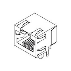 Molex 438600013, zásuvkový modul RJ45, zásuvka, černá, 1 ks