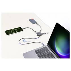 Manhattan 181150 USB Hub 2 + 2 port USB-C®, USB-A USB 3.0 5 GBit/s s konektorem USB C černá 4-Port USB 3.0 Type-C / Type-A Combo Hub 2x2