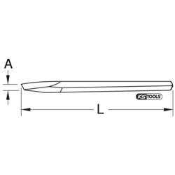 KS Tools Křížové dláto BROZEplus, 400 mm 963.2483