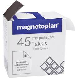 magnetoplan magnetický pásek (d x š x v) 20 x 30 x 0.75 mm obdélníkový černá 45 ks 15503
