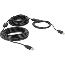 Delock USB kabel USB 2.0 USB-A zástrčka, USB-B zástrčka 20.00 m černá UL certifikace 83557