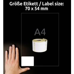 Avery-Zweckform etikety (role) 70 x 54 mm papír bílá 320 ks trvalé univerzální etikety AS0722440