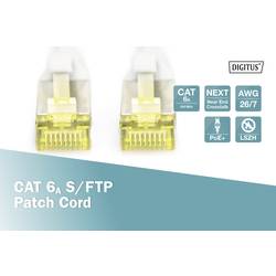 Digitus DK-1644-A-025 RJ45 síťové kabely, propojovací kabely CAT 6A S/FTP 2.50 m šedá 1 ks