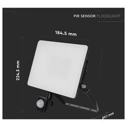 V-TAC VT-4929-FC 23845 venkovní LED reflektor Energetická třída (EEK2021): E (A - G) 30 W Barvy světla (LED svítidlo): neutrální bílá