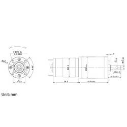 TRU COMPONENTS stejnosměrný elektromotor převodový TC-NPG240428, TC-13609516, 24 V/DC, 0.6 A, 2.06 Nm, 11 ot./min, hriadeľ 6 mm, 1 ks