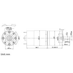 TRU COMPONENTS stejnosměrný elektromotor převodový TC-NPG242018, TC-13609520, 24 V/DC, 2.8 A, 0.18 Nm, 1290 ot./min, hriadeľ 8 mm, 1 ks