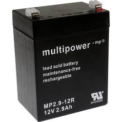 multipower MP2,9-12R 138769 olověný akumulátor 12 V 2.9 Ah olověný se skelným rounem (š x v x h) 79 x 107 x 56 mm plochý konektor 4,8 mm bezúdržbové, nepatrné