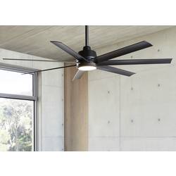 Lucci AIR Atlanta stropní ventilátor 52 W (Ø x v) 142 cm x 35 cm černá s dálkovým ovládáním