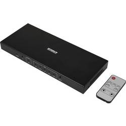 SpeaKa Professional SP-HDPS-300 5 portů HDMI přepínač s dálkovým ovládáním, kovový ukazatel, LED ukazatel, lze ovládat prostřednictvím PC 3840 x 2160 Pixel