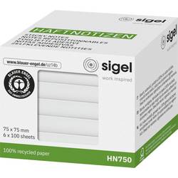 Sigel samolepící poznámka HN750 75 mm x 75 mm bílá 600 listů