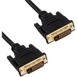 Akyga DVI kabel DVI-D 24+1pol. Zástrčka 1.8 m černá AK-AV-06 pozlacené kontakty DVI kabel
