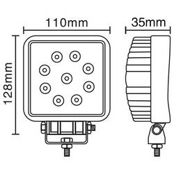 Berger & Schröter pracovní světlomet 12 V, 24 V 20214 šířka rozsahu osvětlení (š x v x h) 110 x 110 x 63 mm 1890 lm 6000 K