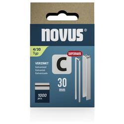 Novus Tools 042-0806 sponky s úzkým hřbetem Typ 4 1000 ks Rozměry (d x š) 30 mm x 6.1 mm