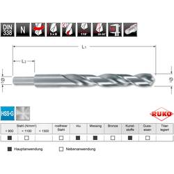 RUKO 2004200 HSS-G spirálový vrták, 20 mm, délka 205 mm, DIN 338, 1 ks