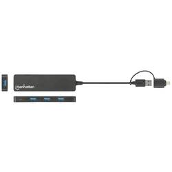 Manhattan 180863 USB Hub 4 porty USB-A USB 3.0 5 GBit/s černá 180863