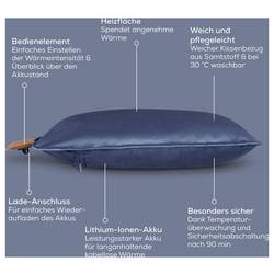 Beurer HK 77 Heaty obsidian-blue vyhřívací polštářek Obsidiánová černá