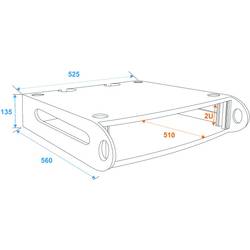 Roadinger 30128960 vložka do19palcového racku 2 U dřevo