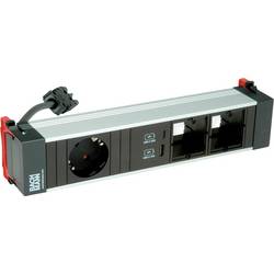 Bachmann 916.0572 Zásuvková lišta černá, hliník Wieland zástrčka 1 ks