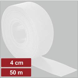 Electronic Garage EG25CA126 pásek se suchým zipem, ke spojování, háčková a flaušová část, (d x š) 50 m x 4 cm, bílá, 50 m