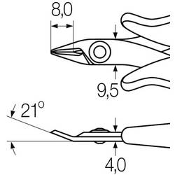 Wiha Wiha Z 40 0 03, Diagonale Zange, 0,8 mm, Stahl, Schwarz, Rot, 128 mm, 52 g 26812 pro elektroniku a jemnou mechaniku boční štípací kleště bez fazety 118 mm