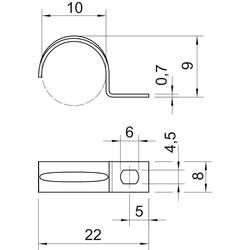 OBO Bettermann 1003100 třmen trubky 100 ks kov