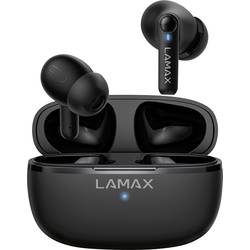 Lamax Clips1 Play Headset do uší (In Ear) Bluetooth® stereo černá Indikátor nabití, Nabíjecí pouzdro, regulace hlasitosti, odolné vůči potu, dotykové ovládání,