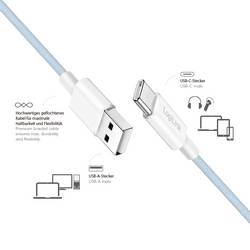 LogiLink Kabel USB-C USB 2.0 USB-A zástrčka, USB-C ® zástrčka 1.5 m modrá stíněný CU0331