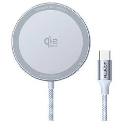 UGREEN UGREEN W753 25W Magnetic Charger bezdrátová nabíječka pro smartphony/tablety, 25 W, šedá