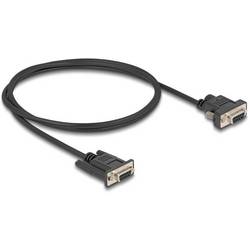 Delock sériový kabel [1x D-SUB zásuvka 9pólová - 1x D-SUB zásuvka 9pólová], 1 m, černá