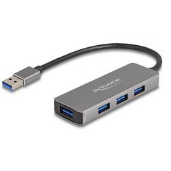 Delock 63171 USB Hub 4 porty USB-A USB 3.1 Gen1 5 GBit/s šedá 63171