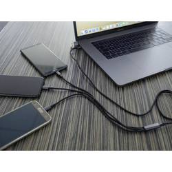 Smrter Nabíjecí kabel USB USB 2.0 USB-A zástrčka, USB-C ® zástrčka, Apple Lightning konektor, USB Micro-B zástrčka 1.20 m černá SMRTER_HYDRA_ULT_BK