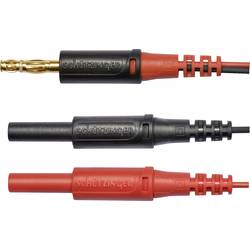 Schützinger adaptérový kabel zástrčka 4 mm zástrčka 4 mm 10.00 cm černá/červená 1 ks