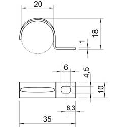OBO Bettermann 1003208 třmen trubky 100 ks kov