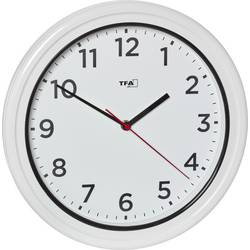 TFA Dostmann 60.3078.02 Quartz outdoorové hodinky 33 cm x 52 mm , bílá, odolné proti stříkající vodě