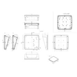 Bopla BoPad BOP 2222 P-9016-SET pultové pouzdro (d x š x v) 203 x 220 x 83.70 mm ABS bílá (RAL 9016) 1 ks