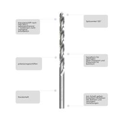 kwb 217055 HSS spirálový vrták 5.5 mm Celková délka 139 mm DIN 340 válcová stopka 1 ks