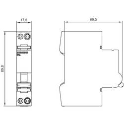 Siemens 5SL60166 5SL6016-6 elektrický jistič B/6 kA 1pólový 16 A 230 V